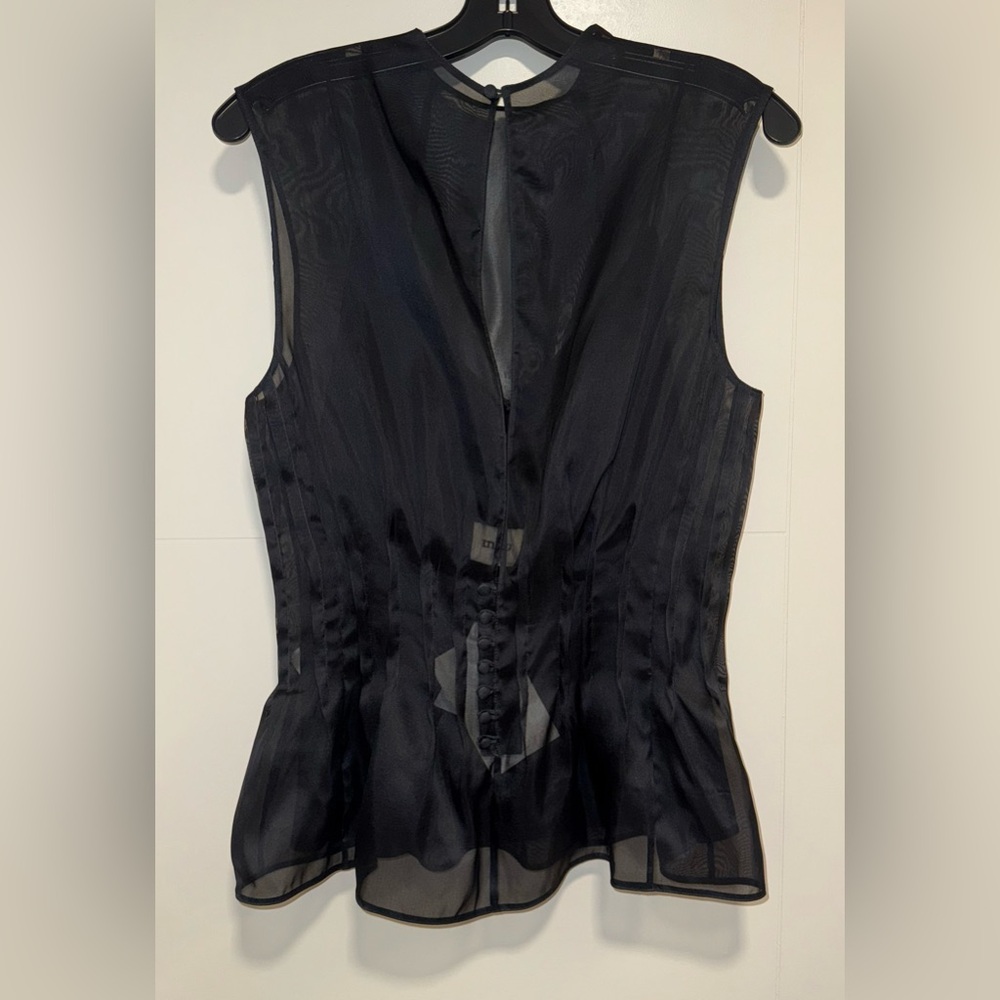 Khaite Westin Organza Top, 6, Black - Picture 13 of 17